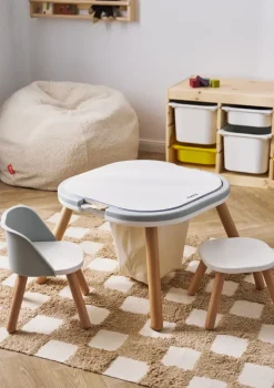 Spieltisch & Stühle Set Graphit Grau