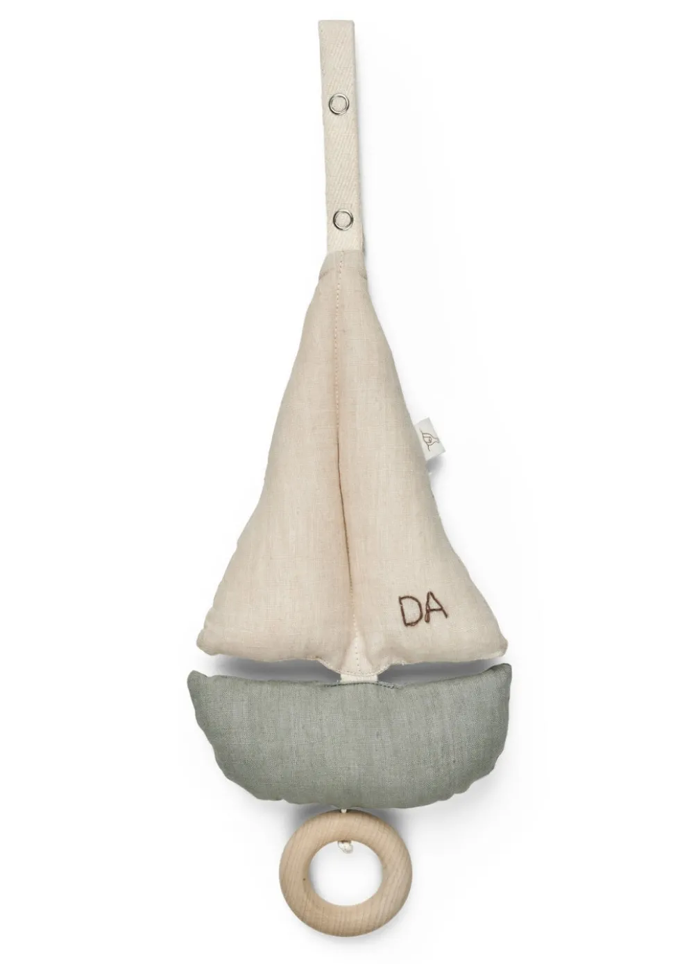 Spieluhr Segelboot 'Pondus' blau/off-white