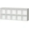 Standregal 'Wood' horizontal 5 x 2 / weiß mit Sockel