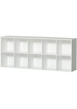 Standregal 'Wood' horizontal 5 x 2 / weiß mit Sockel