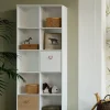 Standregal 'Wood' vertikal 2 x 5 / weiß mit Sockel
