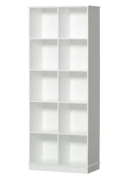 Standregal 'Wood' vertikal 2 x 5 / weiß mit Sockel