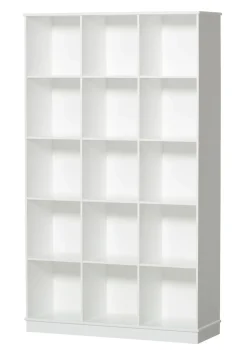 Standregal 'Wood' vertikal 3 x 5 / weiß mit Sockel
