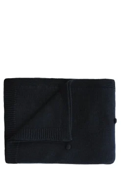 Strick-Babydecke 'Dots Dark Navy'