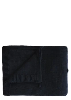 Strick-Babydecke 'Dots Dark Navy'