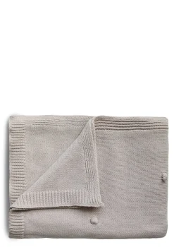 Strick-Babydecke 'Dots Off-White Melange'
