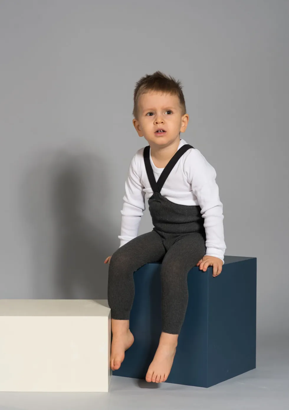 Strumpfhose mit Trägern ohne Fuß dark grey blend