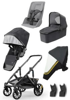 Switchback Kinderwagen Starter-Set dunkelgrau / schwarz