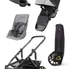 Switchback Kinderwagen Travel-Set dunkelgrau / schwarz