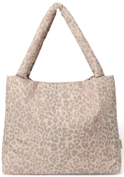 Tasche 'Puffy Mom-Bag' Beige Leopard