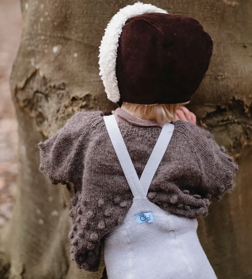 Teddy-Strumpfhose mit Trägern mit Fuß pearl grey