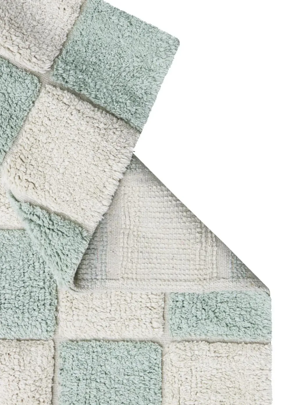 Teppich im Fliesenlook 'Kitchen Tiles' Blue Sage waschbar 160 x 120 cm