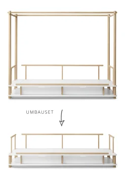 Umbauset für 'Camp Nomad' Himmelbett zum Bettsofa Eiche