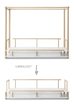 Umbauset für 'Camp Nomad' Himmelbett zum Bettsofa Eiche