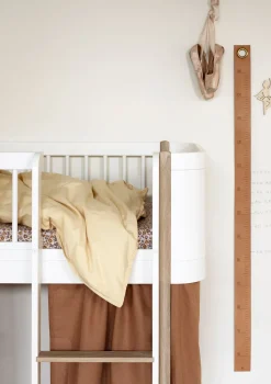 Umbauset für 'Wood Mini+' Babybett inkl. Junior-Erweiterung zum halbhohen Hochbett Weiß / Eiche