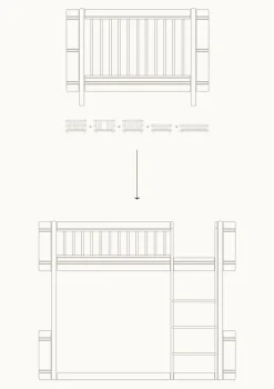 Umbauset für 'Wood Mini+' Babybett inkl. Junior-Erweiterung zum halbhohen Hochbett Weiß