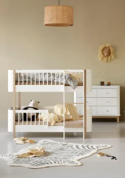 Umbauset für 'Wood Mini+' Baby- und Juniorbett zum halbhohen Etagenbett Weiß / Eiche