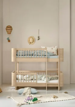 Umbauset für 'Wood Mini+' halbhohes Hochbett zum halbhohen Etagenbett Eiche