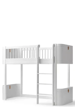 Umbauset für 'Wood Mini+' Juniorbett zum halbhohen Hochbett Weiß