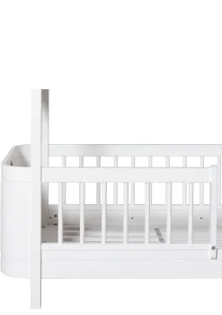 Umbauset für 'Wood Mini+' zwei Juniorbetten zum halbhohen Etagenbett Weiß