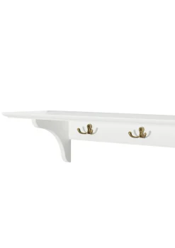 Wandregal 'Seaside' klein mit Haken weiß