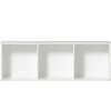 Wandregal 'Wood' horizontal 3x1 weiß