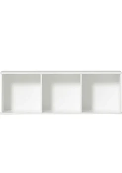 Wandregal 'Wood' horizontal 3x1 weiß
