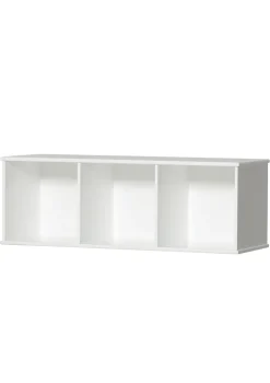 Wandregal 'Wood' horizontal 3x1 weiß