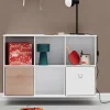 Wandregal 'Wood' horizontal 3x2 weiß