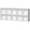 Wandregal 'Wood' horizontal 5x2 weiß