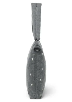 Wickeltasche 'Denim Diaper Bag' Grey Hearts