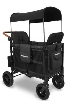 W2 Luxe Kinderwagen 2-Sitzer Volcano Black