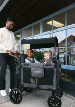 W2 Luxe Pro Kinderwagen 2-Sitzer Jet Black