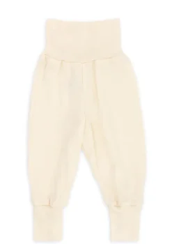Wolle/Seide Baby-Hose natur