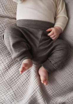 Wolle/Seide Baby-Hose walnuss