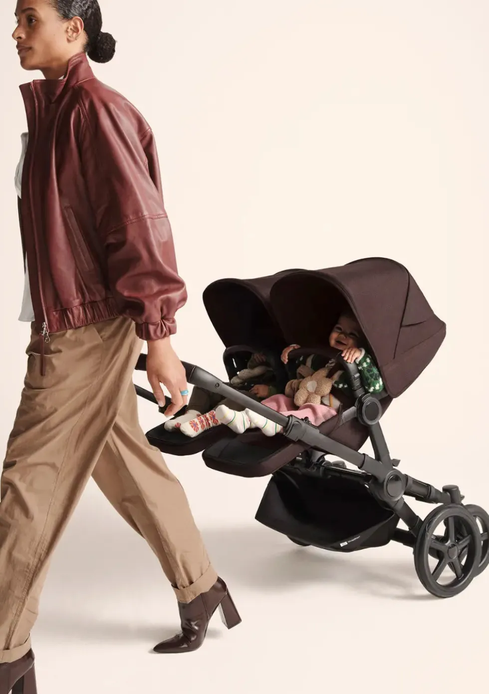 Zwillingswagen-Set 'Donkey 6 Twin' Cocoa Brown